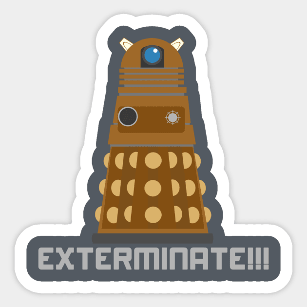 Minimalist Dalek Sticker by SierraSparx